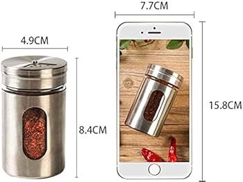 【morningplace】 ステンレス 調味料缶 調味料入れ セット 塩 コショウ 砂糖入れ 調味料ポット キッチン 台所 に (3個 セット)